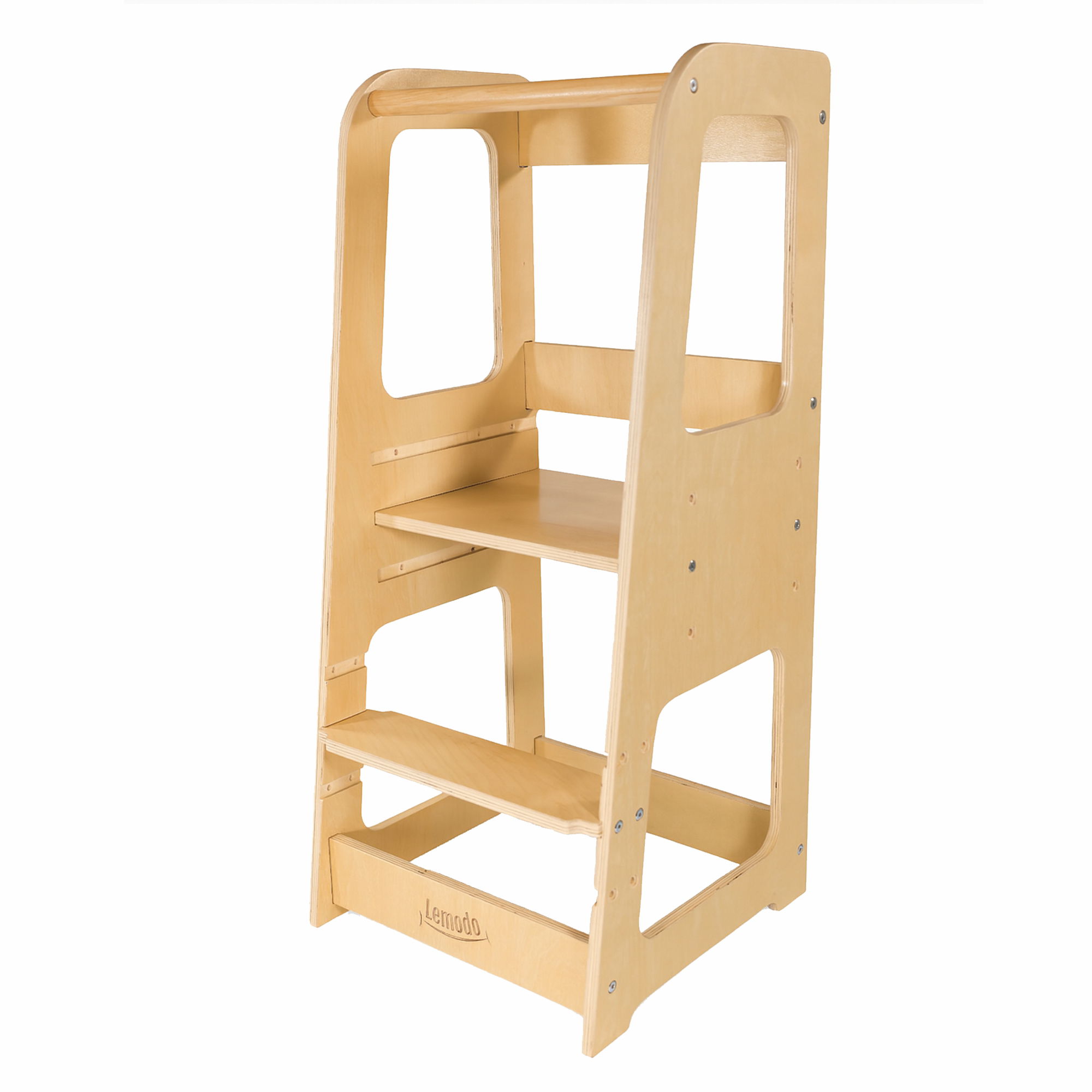 Lernturm für Kinder ab 1 Jahr aus Birkenholz, höhenverstellbar