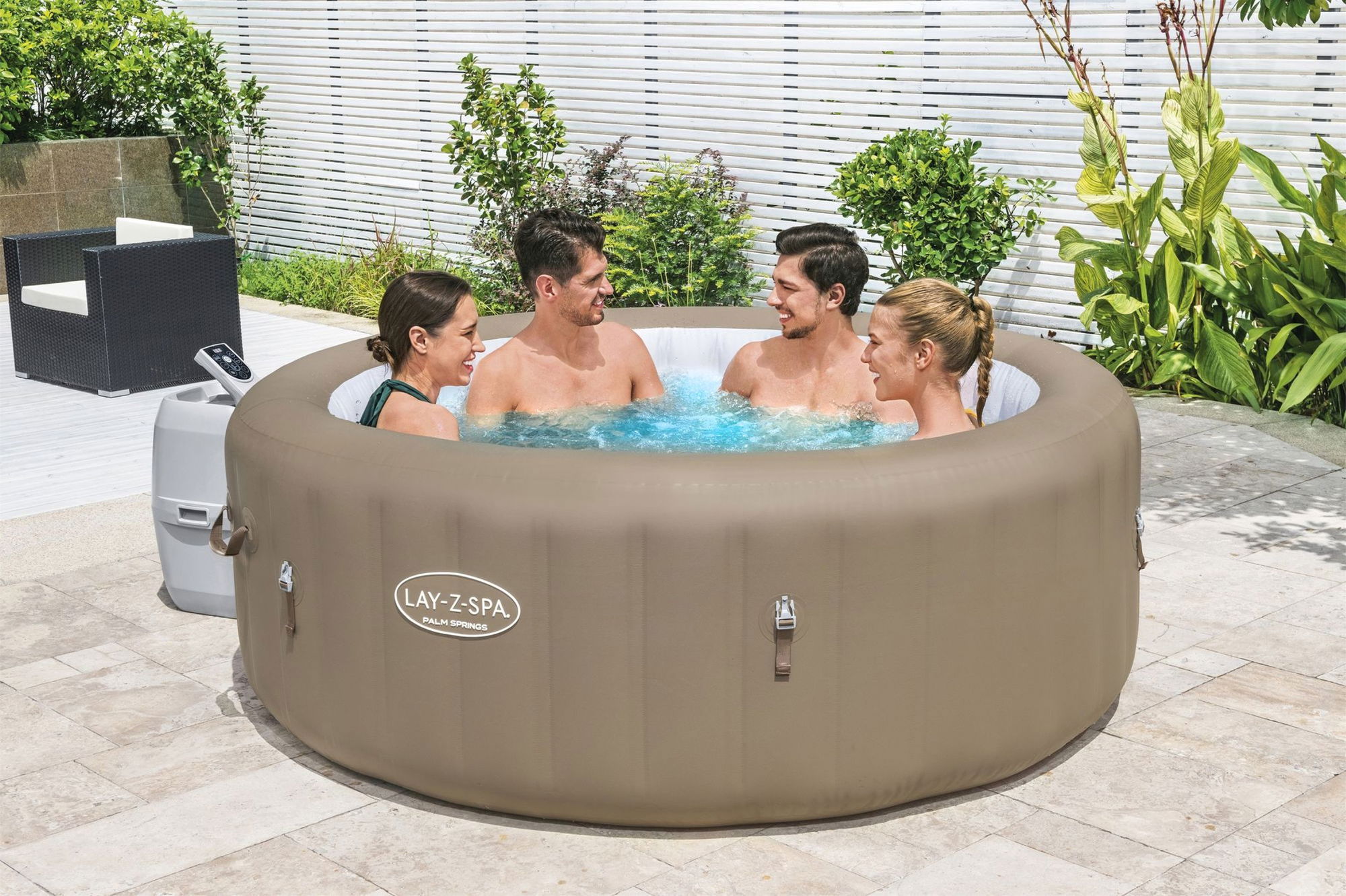 LAY-Z-SPA Palm Springs AirJet Whirlpool Ø 196 x 71 cm 6 Personen