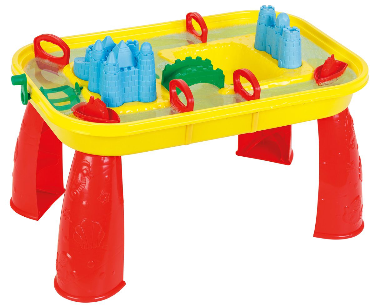 Sand und Wassertisch mit viel Zubehör, Spieltisch für Kinder, Gartenspieltisch