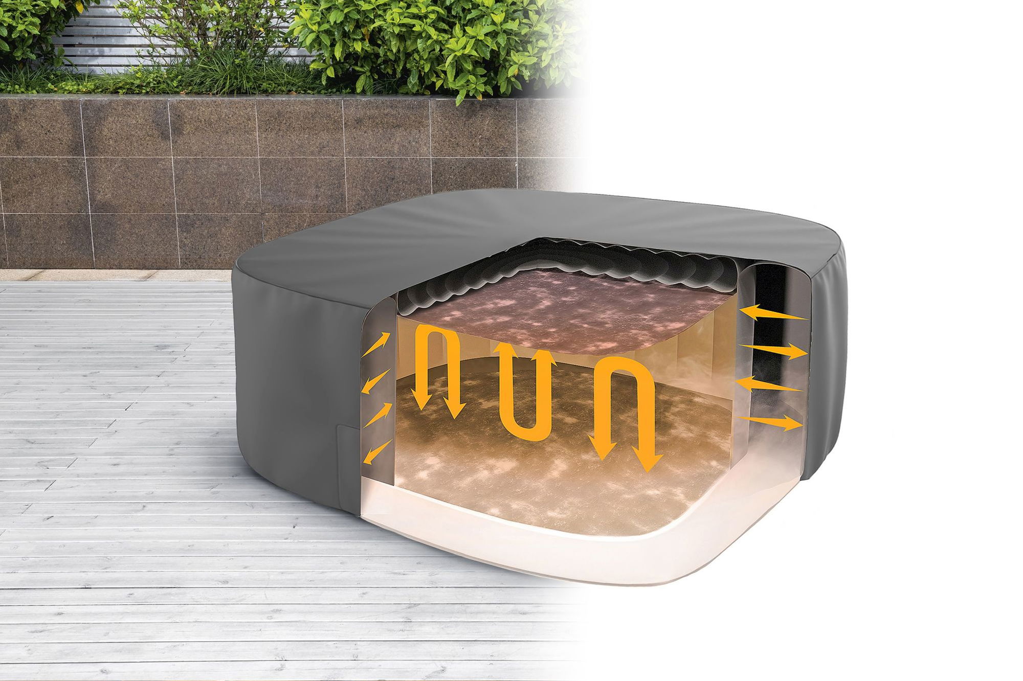 LAY-Z-SPA Abdeckung EnergySense Plus Thermoabdeckung 230 x 230 x 71 cm