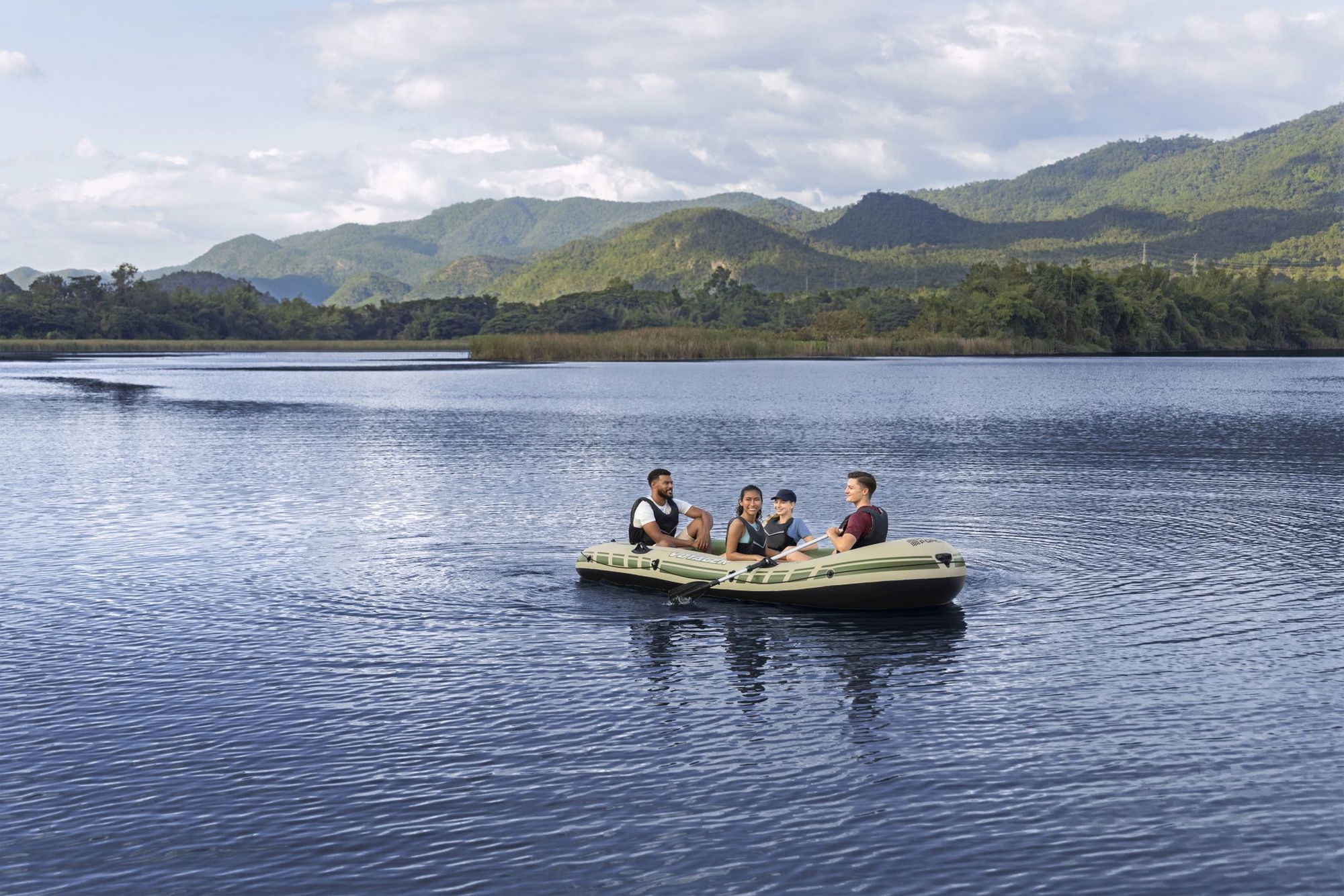 Bestway Voyager X4 Schlauchboot Komplett-Set 4 Personen Bestway Voyager X4 Schlauchboot Komplett-Set 4 Personen