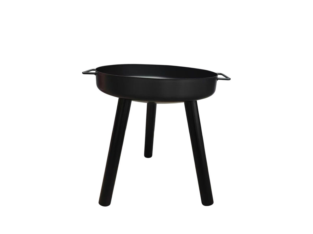 Feuerschale höhenverstellbar, Feuerstelle aus Stahl Ø57cm schwarz
