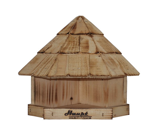 Futterhaus für Vögel, Eckhaus aus Holz, Vogelhaus mit Schindeln