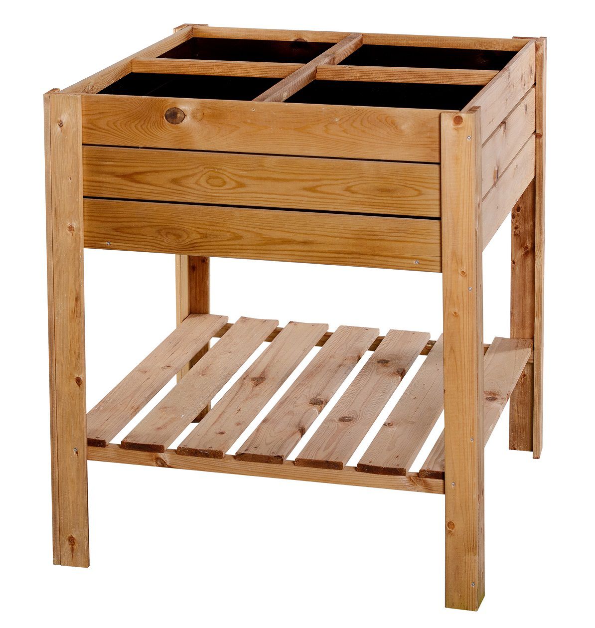 stabiles Hochbeet aus Holz, 80x80 cm, Kräuterbeet, Pflanzkasten NA044_B stabiles Hochbeet aus Holz, 80x80 cm, Kräuterbeet, Pflanzkasten NA044_B