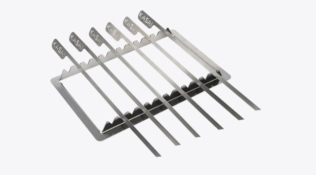 Kasai Konro Spieße Edelstahl für Little Kasai Grill, 6er Spießset