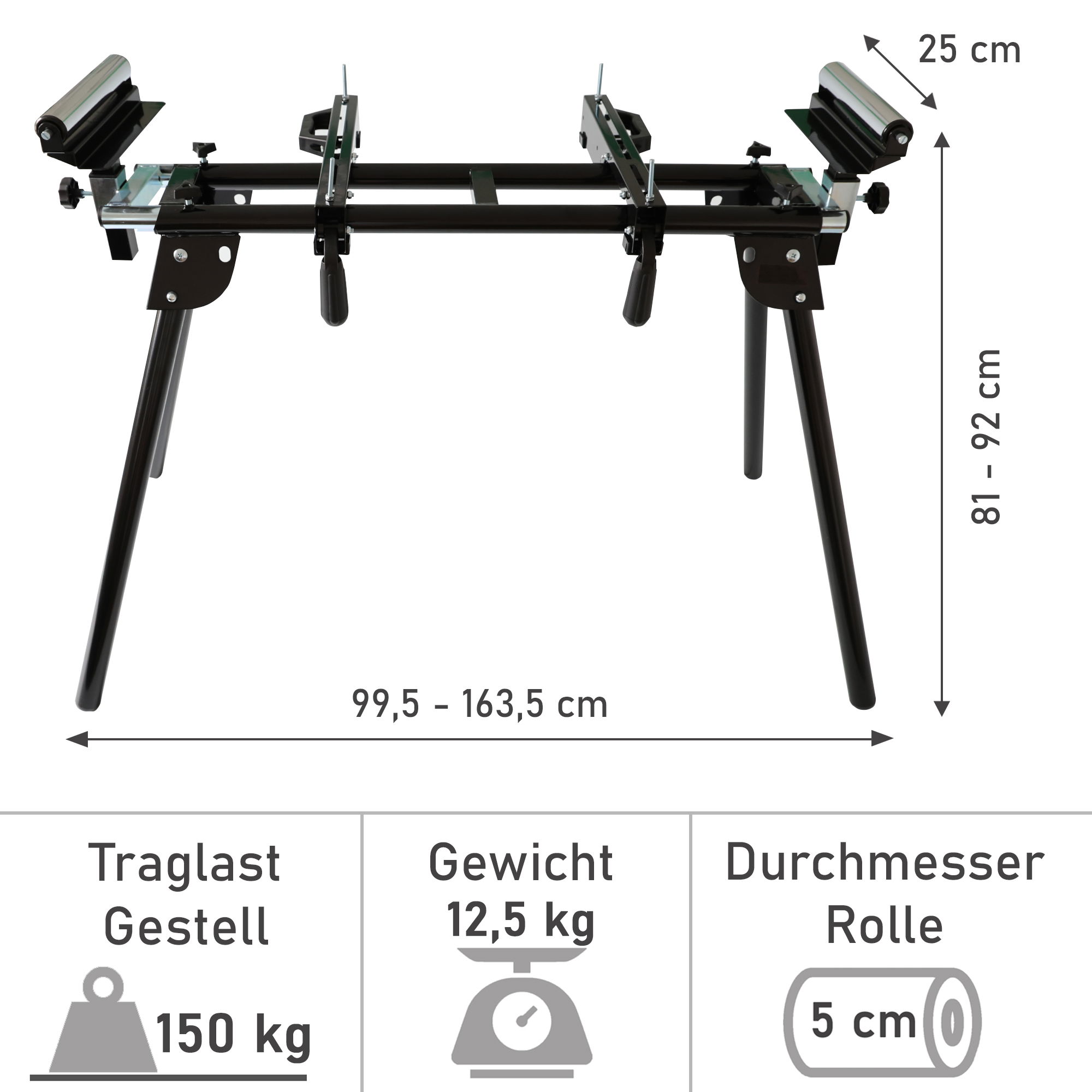 Maschinenuntergestell für Kappsäge und viele weitere Geräte, mobiler Maschinentisch YT008