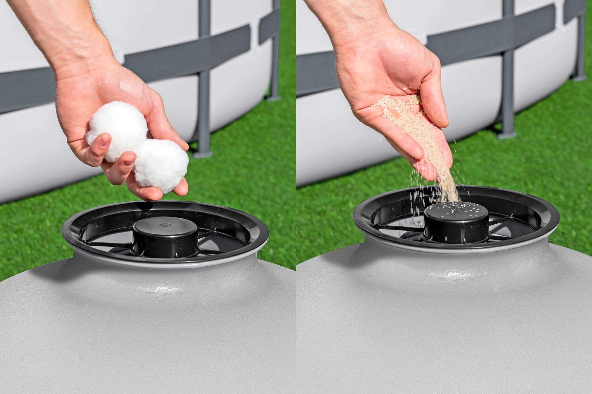 Sandfilteranlage mit Zeitschaltuhr 11.355 lh für große Pools