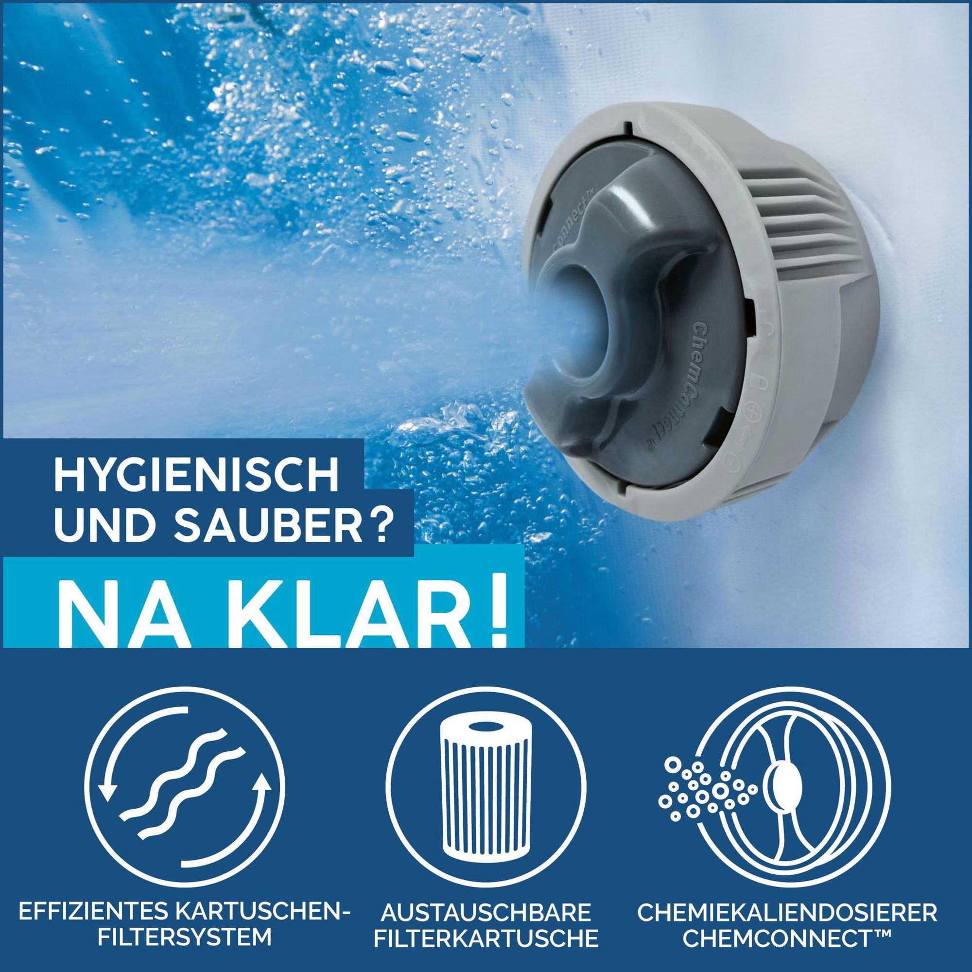 Bestway LAY-Z-SPA Miami AirJet Whirlpool Ø 180 x 66 cm für 4 Personen