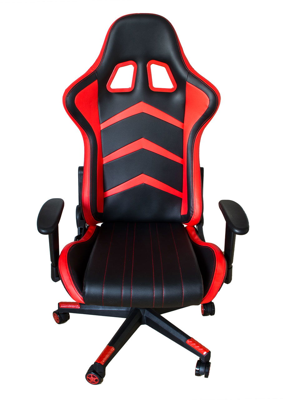 Gaming-Stuhl, schwarz-rot, Nacken- Rückenkissen, Gamerstuhl, Bürostuhl NA005_R