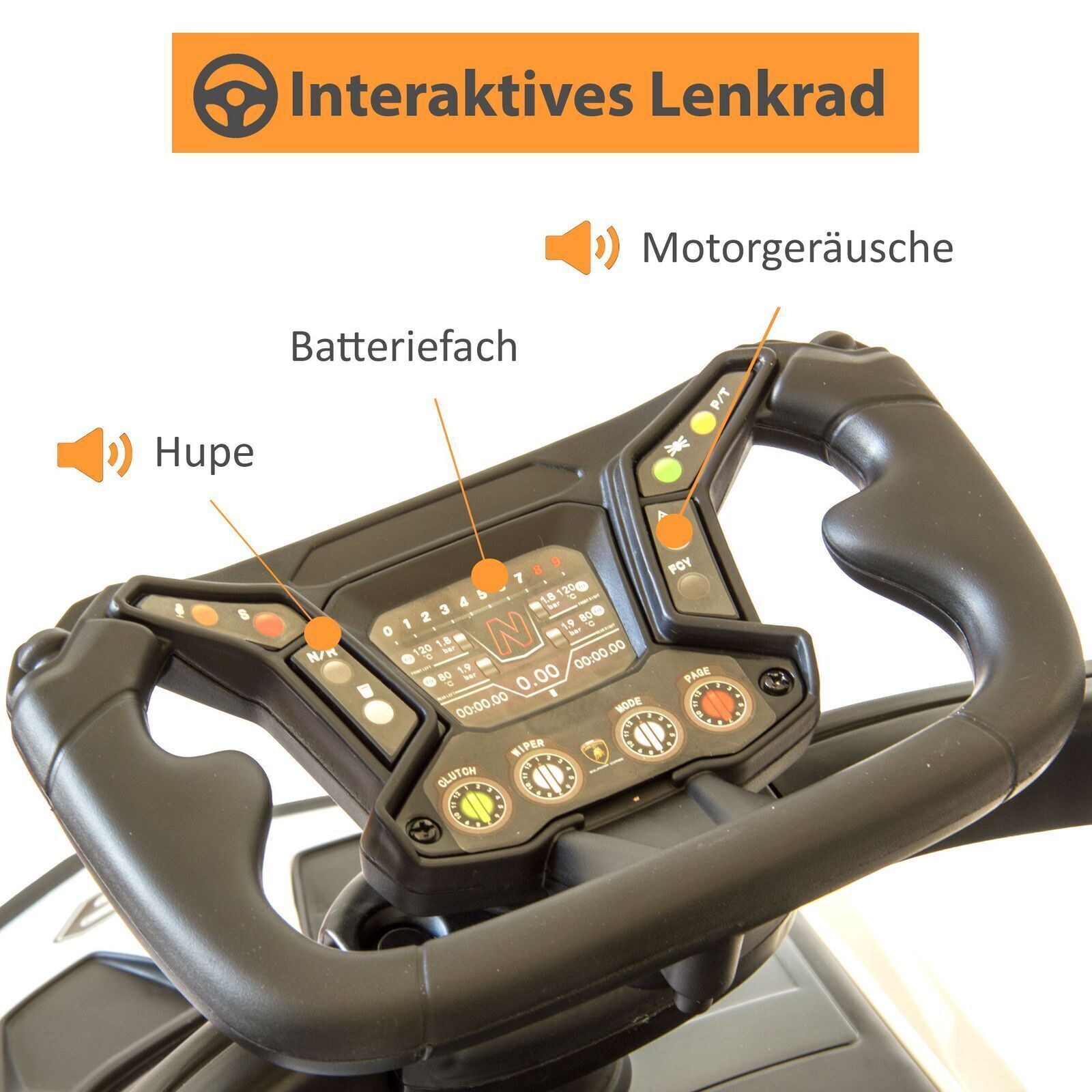 Rutschauto in weiß, Kinderfahrzeug mit Sicherheitsbügel, Rutscher Auto mit Schiebestange ab 1 Jahr PT008_W Rutschauto in weiß, Kinderfahrzeug mit Sicherheitsbügel, Rutscher Auto mit Schiebestange ab 1 Jahr PT008_W