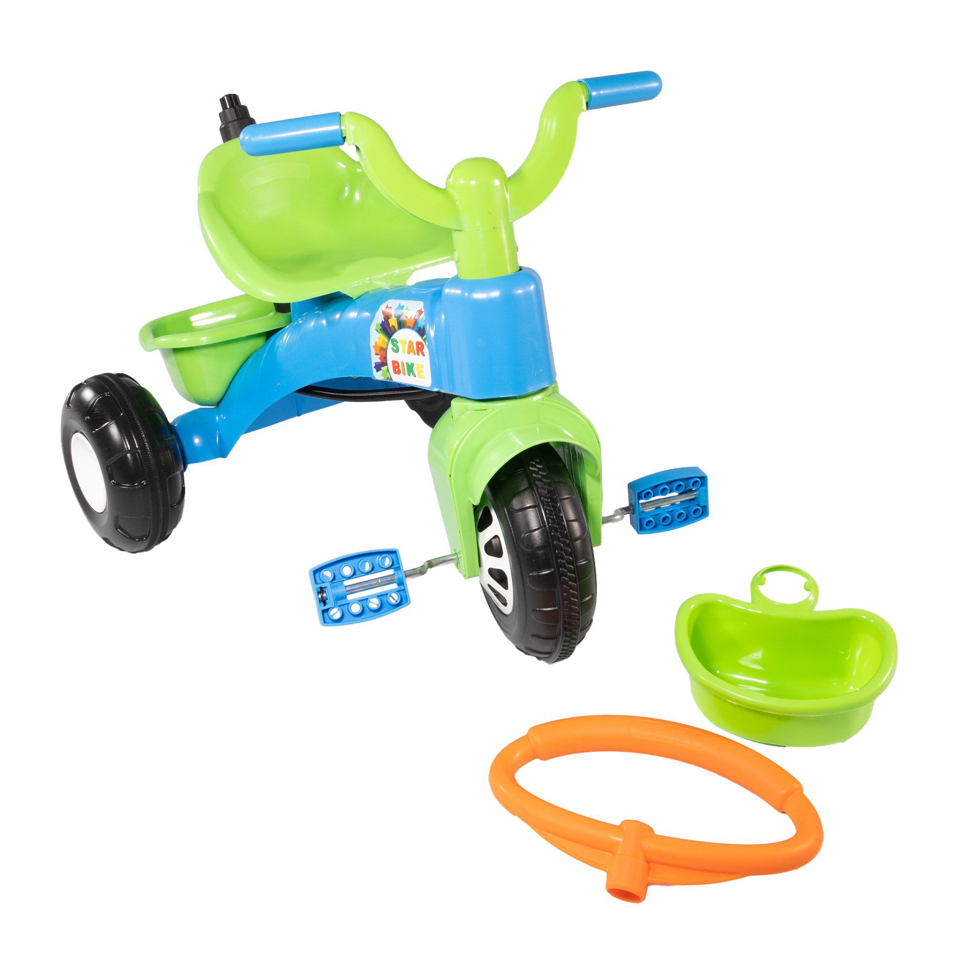 Dreirad mit Schiebstange, blau, Trike für Kinder ab 3 Jahren PI-07137_B Dreirad mit Schiebstange, blau, Trike für Kinder ab 3 Jahren PI-07137_B