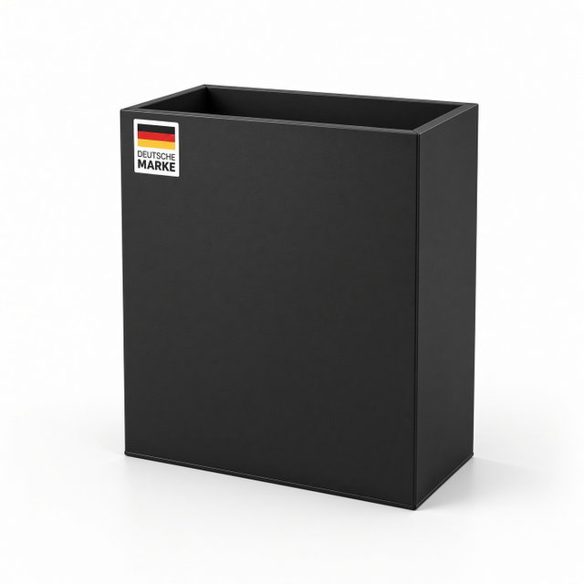 Pflanzkübel aus Metall 76,5 cm rechteckig für Sichtschutz und Deko, schwarz