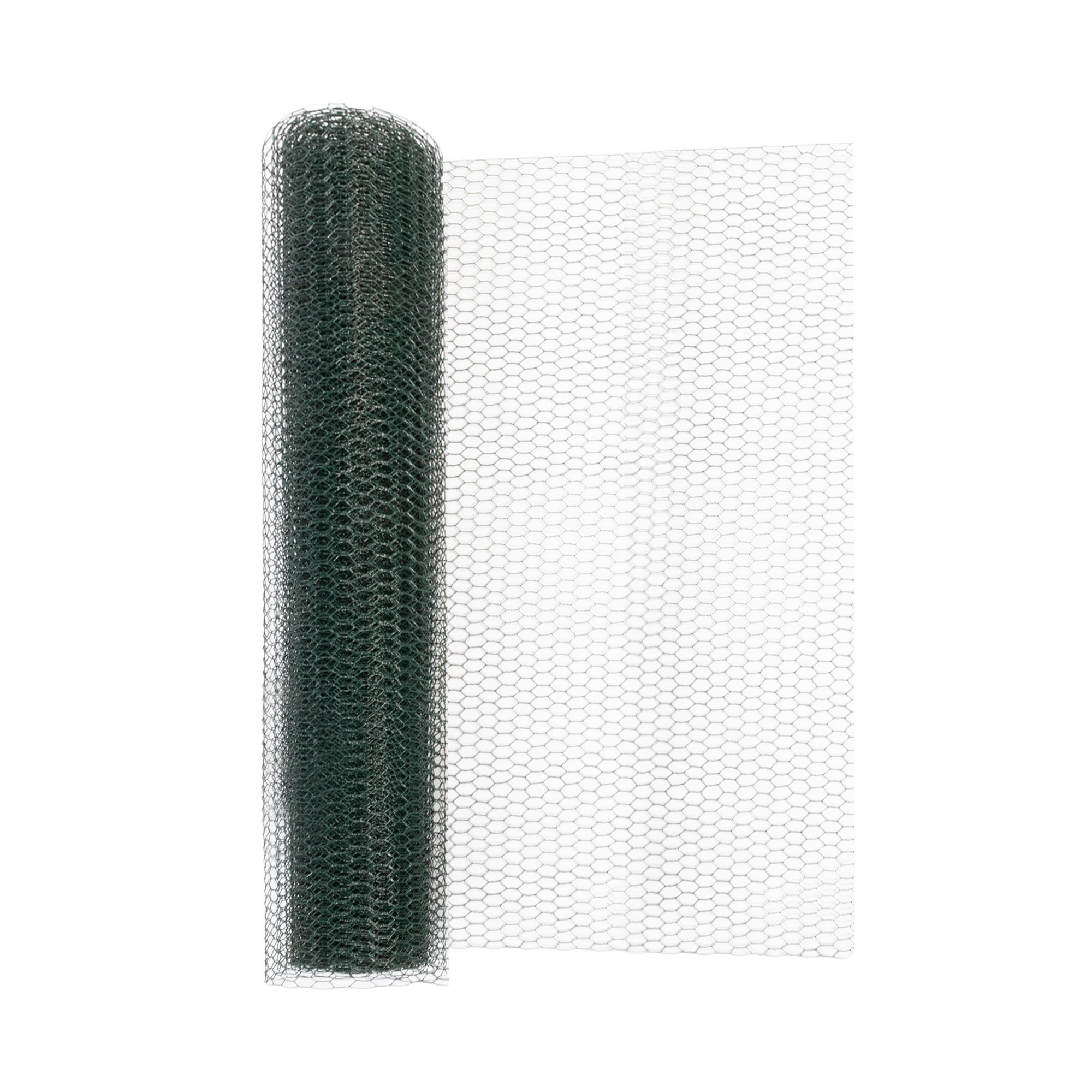 Maschendrahtzaun PVC-beschichtet, 100 cm hoch, Hasendraht für Kleintiergehege NA227_10
