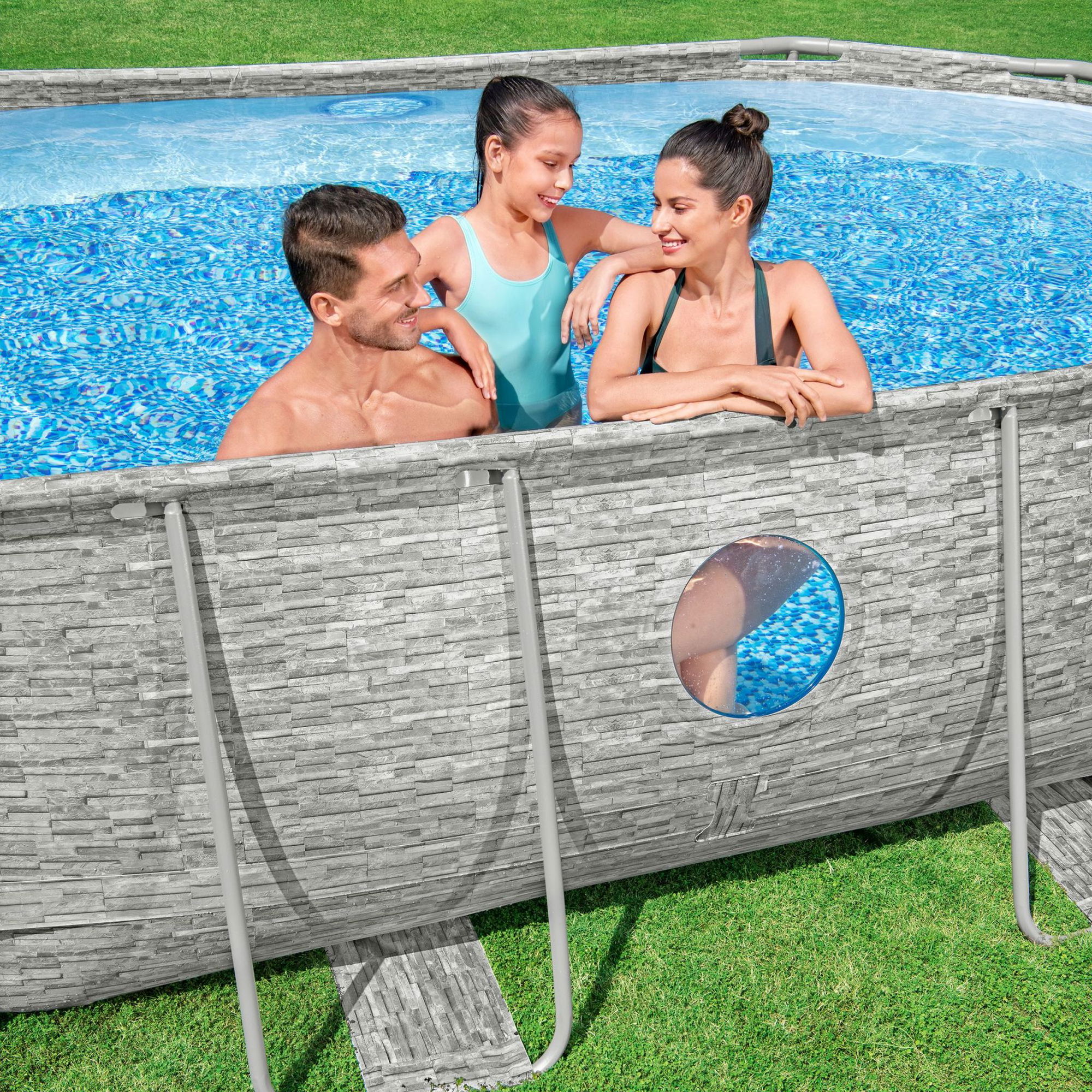 Bestway Steel Pro MAX Splashview Frame Pool Set 488 x 305 x 107 cm Bestway Steel Pro MAX Splashview Frame Pool Set 488 x 305 x 107 cm