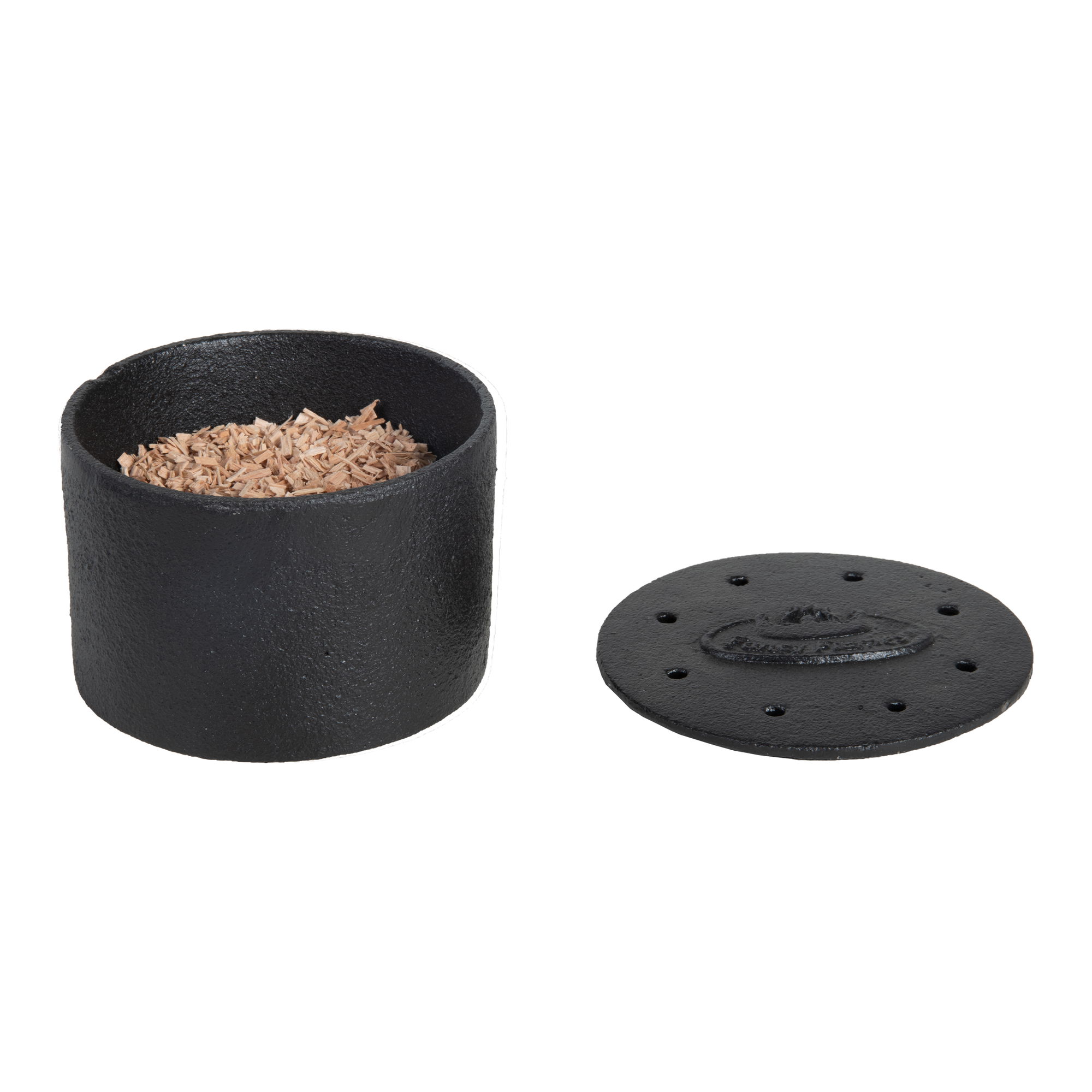 Grillräucherset, Räucherbox aus Gusseisen, Räucherdose für Grill