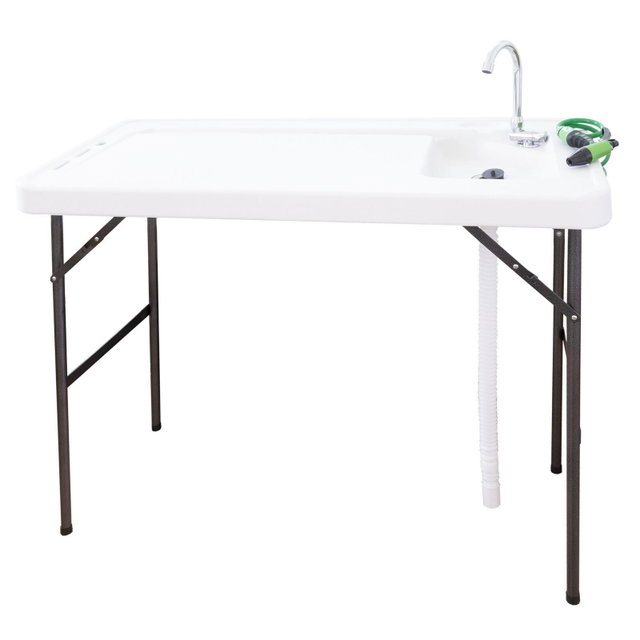 Klappbarer Filetiertisch, Camping Spüle mit Sprühdüse und Wasserhahn BL118 Klappbarer Filetiertisch, Camping Spüle mit Sprühdüse und Wasserhahn BL118