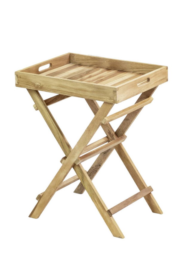 Tablettständer klappbar, Serviertisch aus Teak-Holz, Servierplatte HI-940279