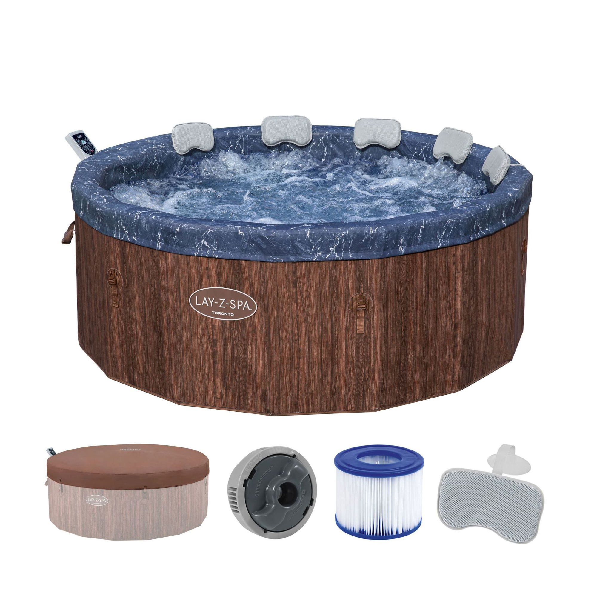 Bestway LAY-Z-SPA Toronto AirJet Whirlpool 7 Personen Ø 190 x 70 cm