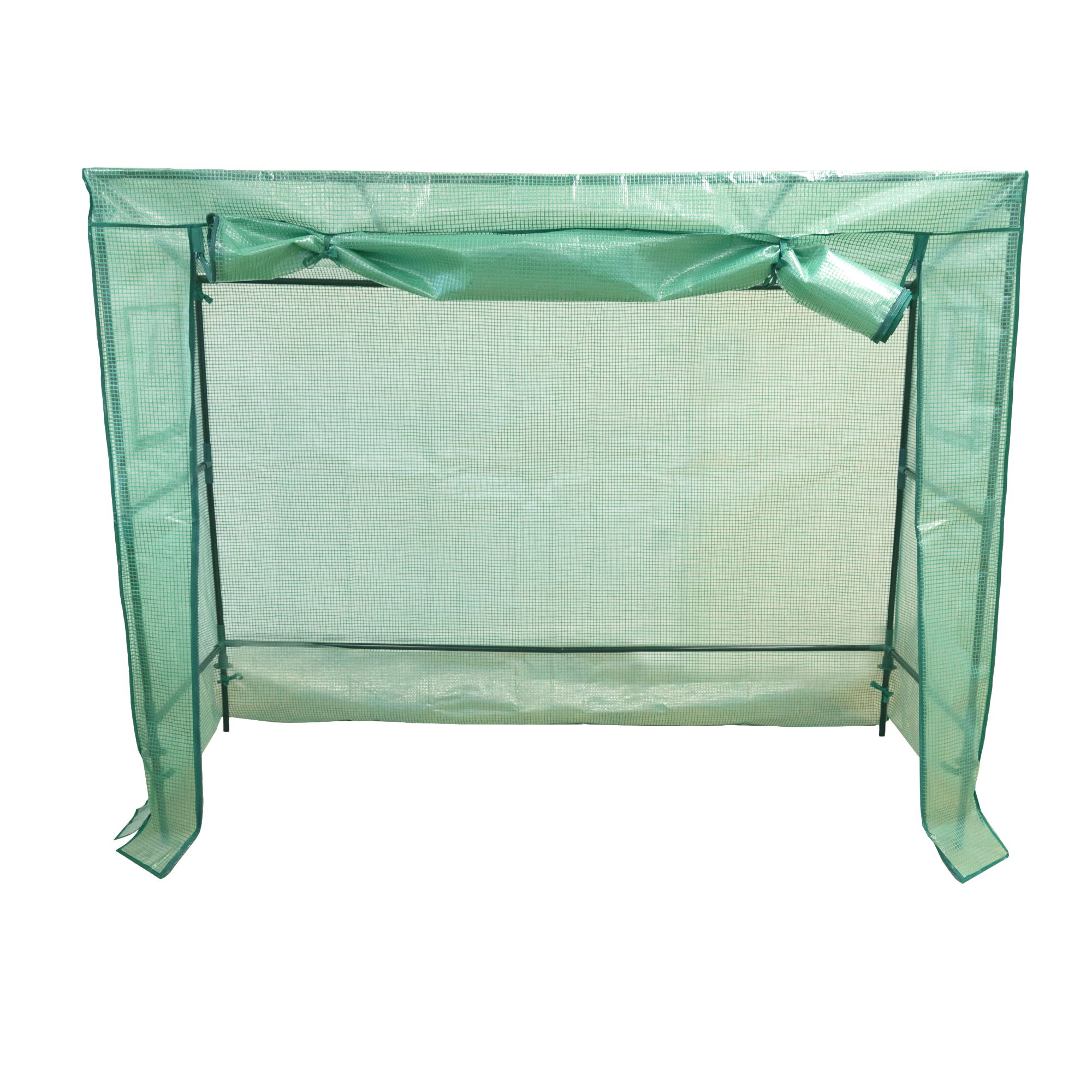 Stabiles Tomatengewächshaus 200x77x169 cm, Foliengewächshaus mit 2 Fenstern
