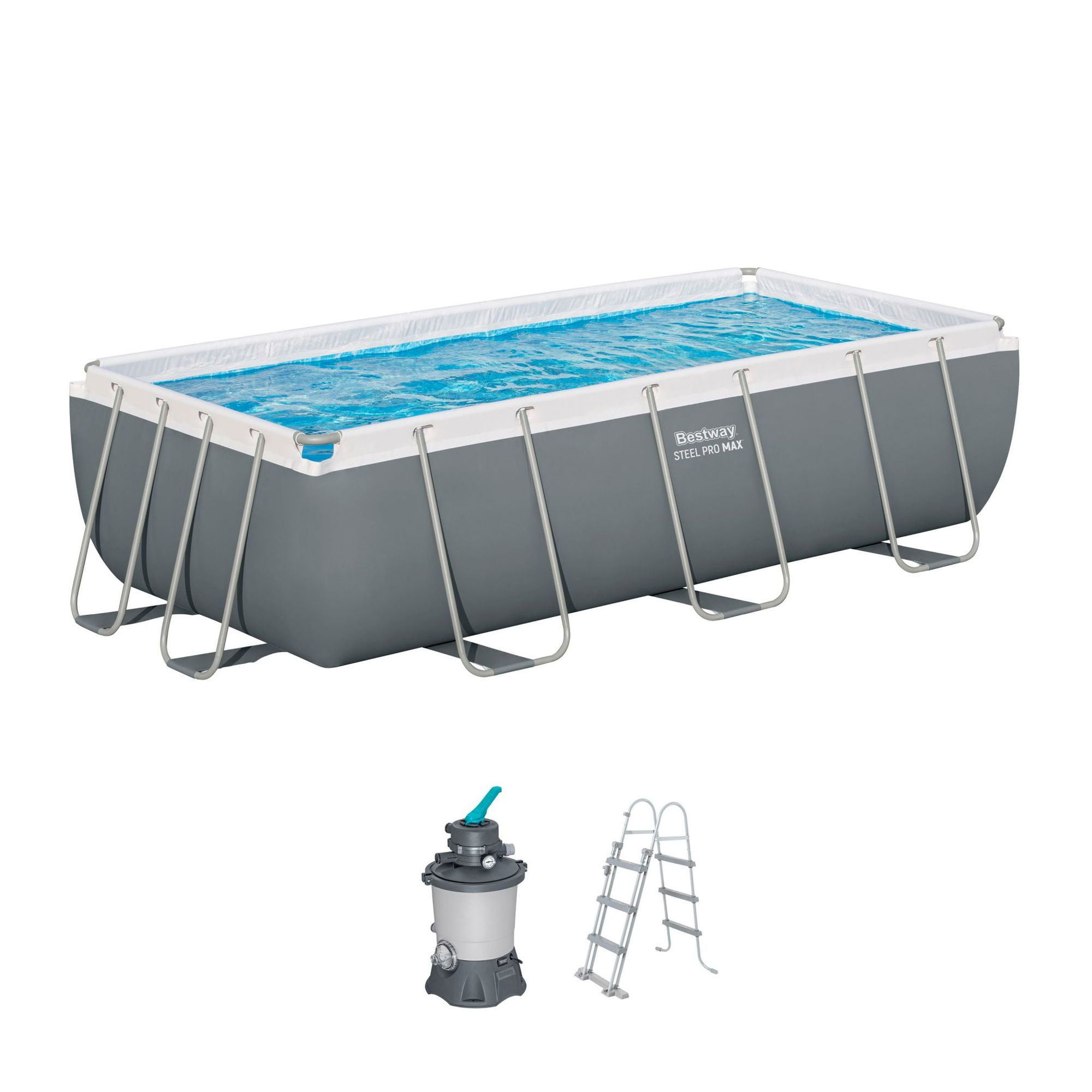 Bestway Steel Pro MAX Frame Pool Set 404 x 201 x 100 cm eckig