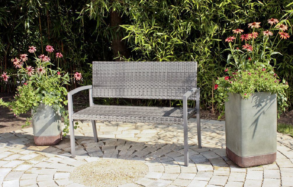 Parkbank SANREMO Rattan-Optik, Aluminium HI-970224