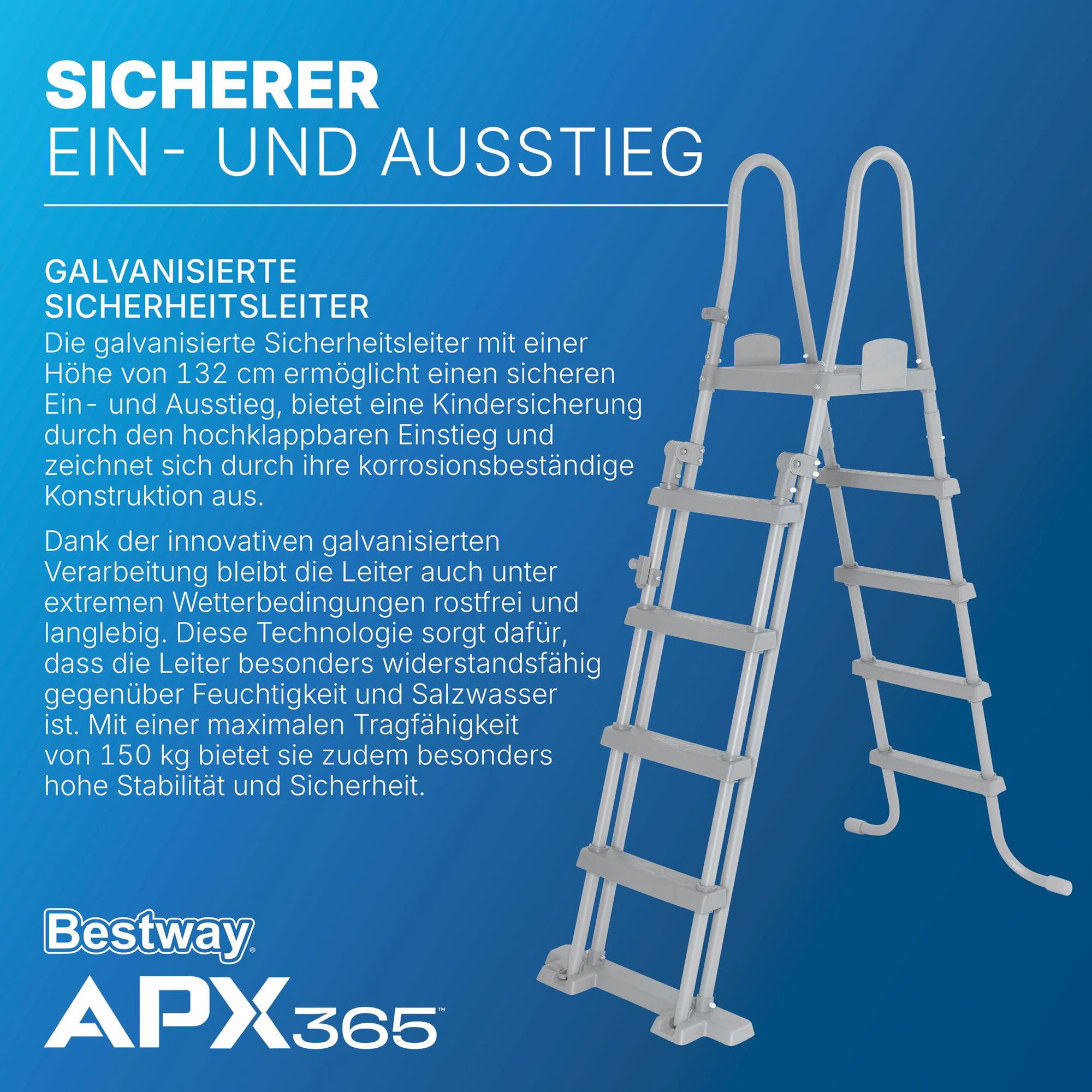 Bestway APX365 winterfestes Frame Pool Komplett-Set 732 x 366 x 132 cm