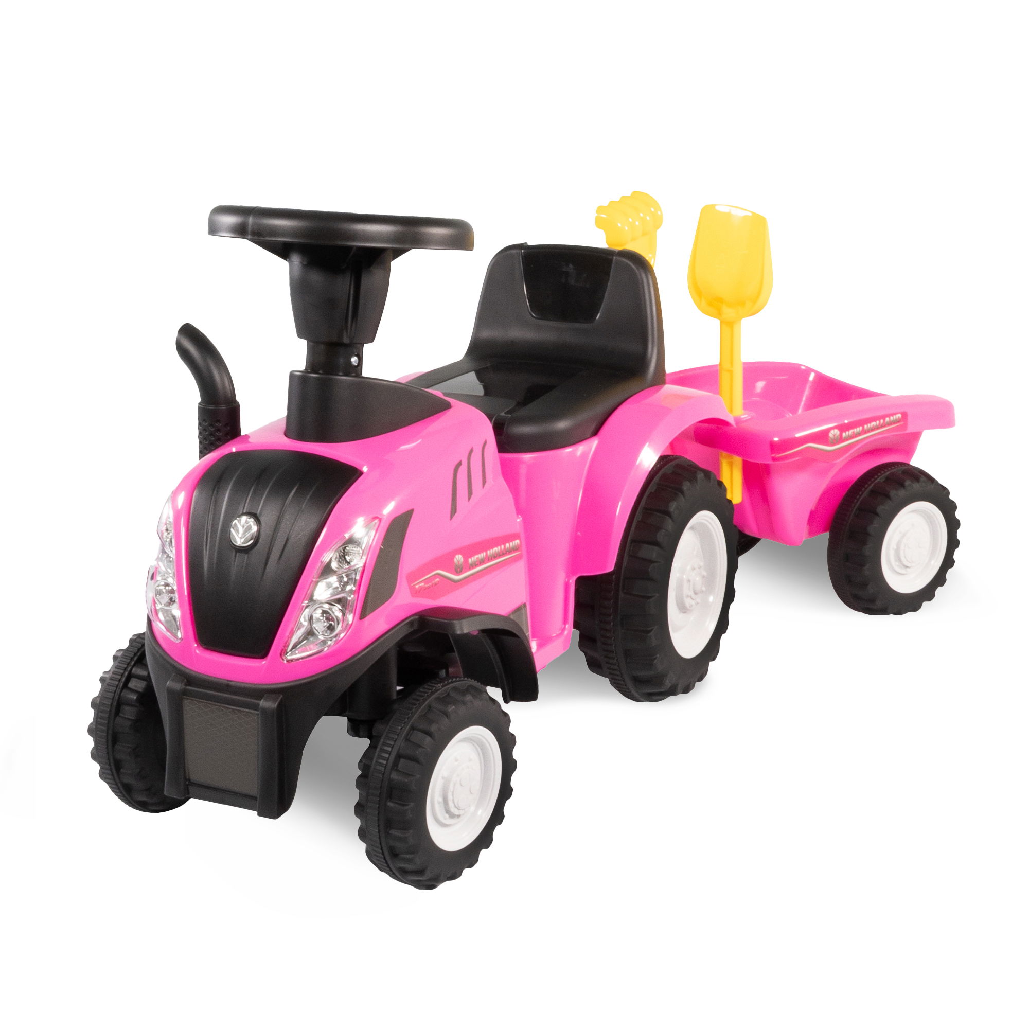 Rutschauto Traktor New Holland mit Anhänger in pink, Kinderauto ab 1 Jahr PT009_P Rutschauto Traktor New Holland mit Anhänger in pink, Kinderauto ab 1 Jahr PT009_P