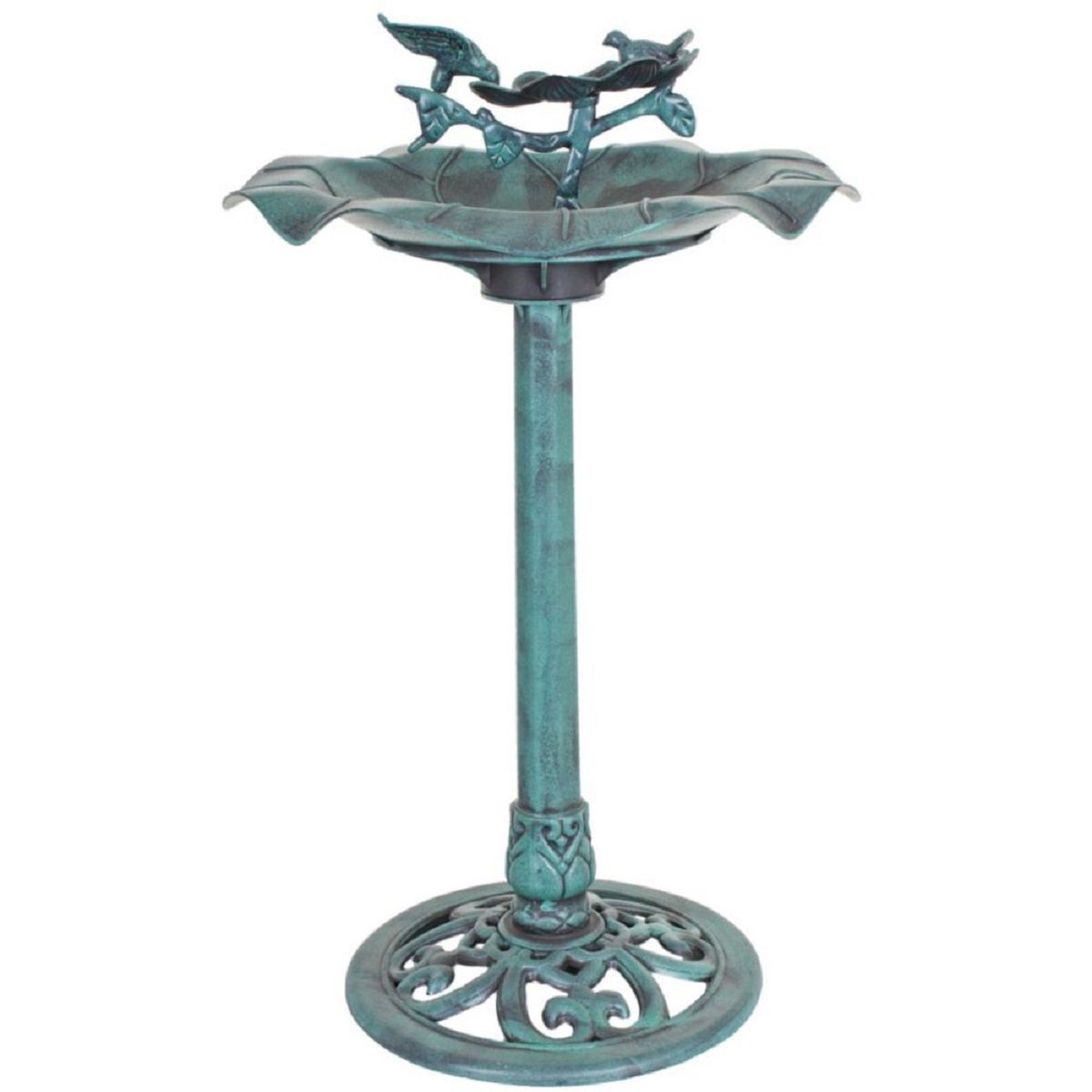 Vogeltränke mit Ständer, Antik-Grün, Kunststoff, Vogelbad HI-315077 Vogeltränke mit Ständer, Antik-Grün, Kunststoff, Vogelbad HI-315077