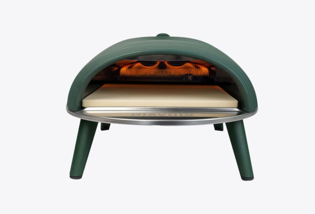 Pizzaofen Diavolo Gas Fired Oven grün, mobil und bis 500 Grad heiß