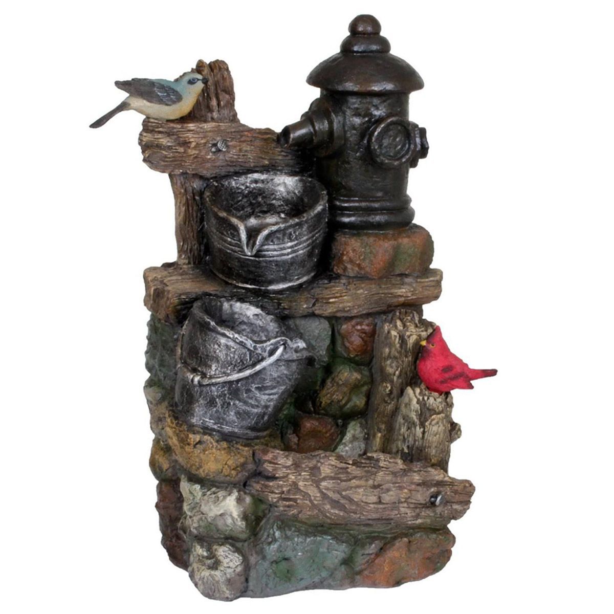 Brunnen in Stein- Holzoptik METIS, inkl. Pumpe, Polyresin HI-318800 Brunnen in Stein- Holzoptik METIS, inkl. Pumpe, Polyresin HI-318800