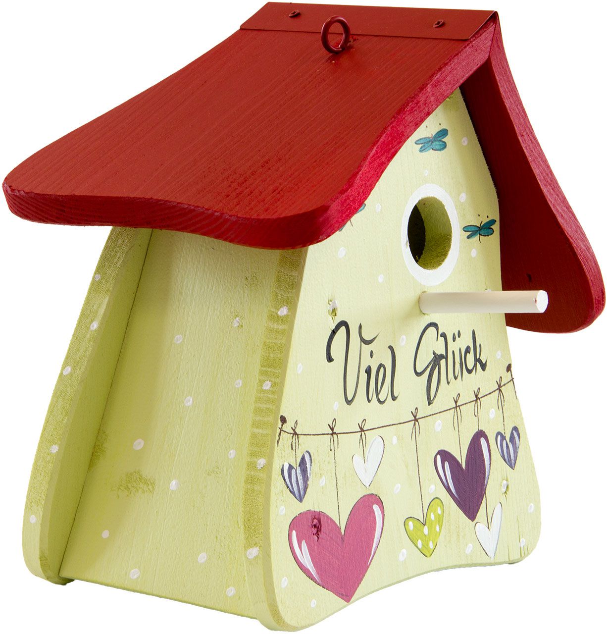 Vogelvilla Nistkasten Nistmini VIEL GLÜCK, handbemalt VV-N142619