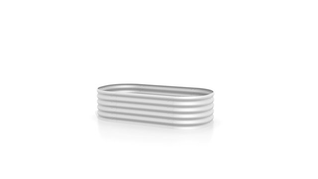 Hochbeet VITA 0,40 m hoch, blank, Gemüsehochbeet, Metallhochbeet