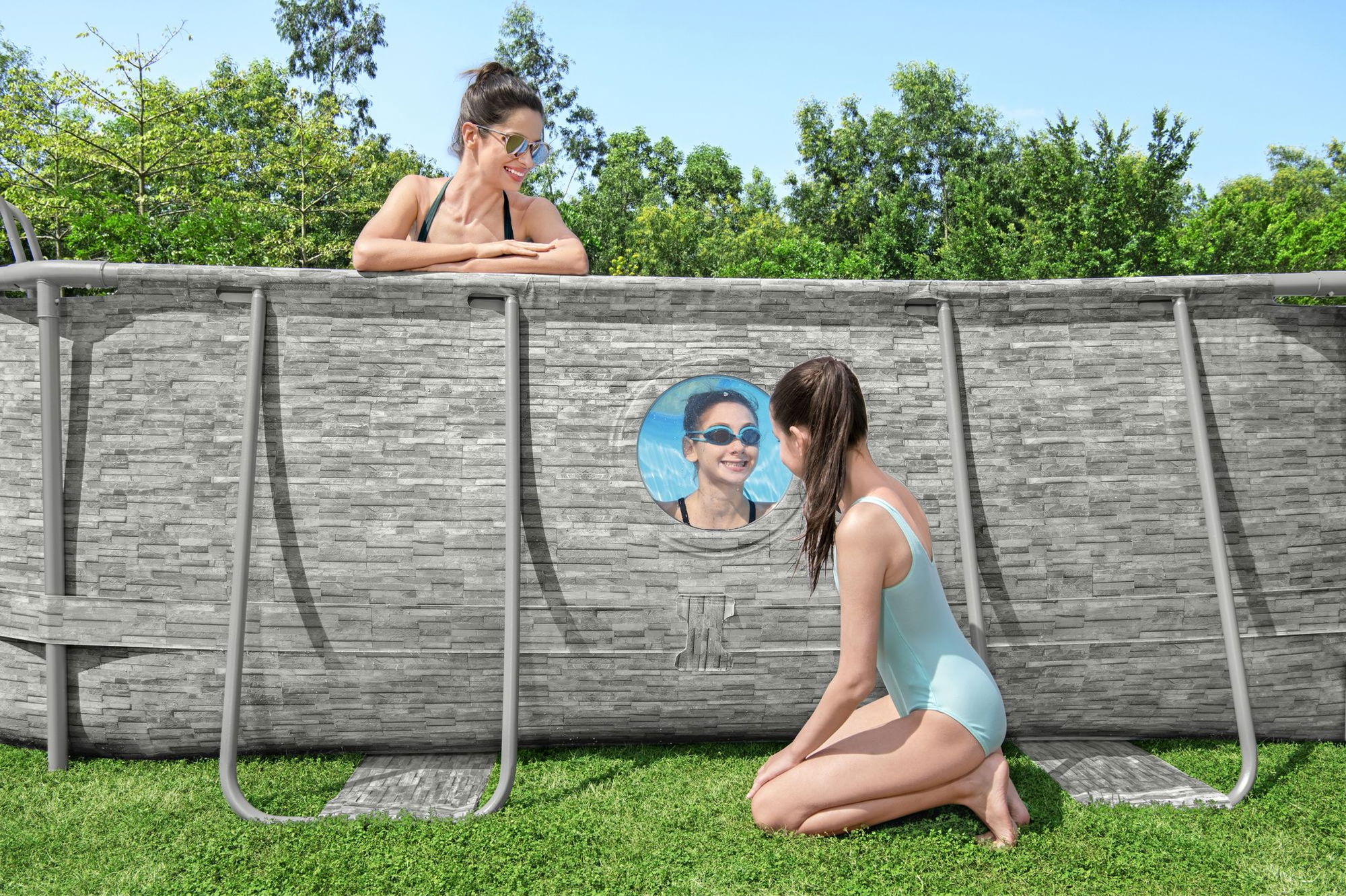 Bestway Steel Pro MAX Splashview Frame Pool Set 488 x 305 x 107 cm Bestway Steel Pro MAX Splashview Frame Pool Set 488 x 305 x 107 cm
