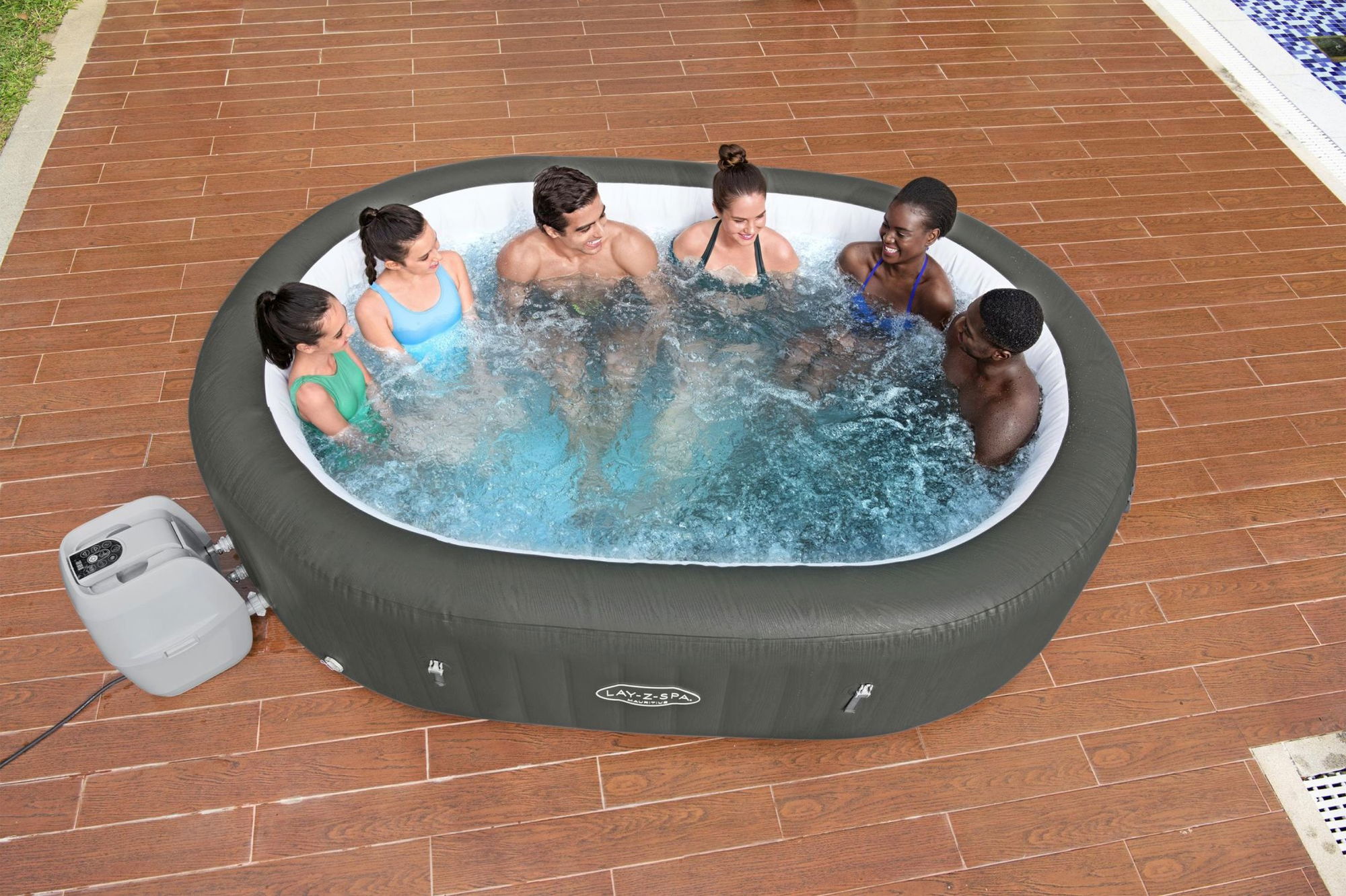 LAY-Z-SPA Mauritius AirJet XXL-Whirlpool für 7 Personen