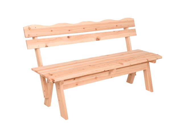Gartenbank Holz RANGUN, 2-Sitzer aus FSC Spießtanne in Natur