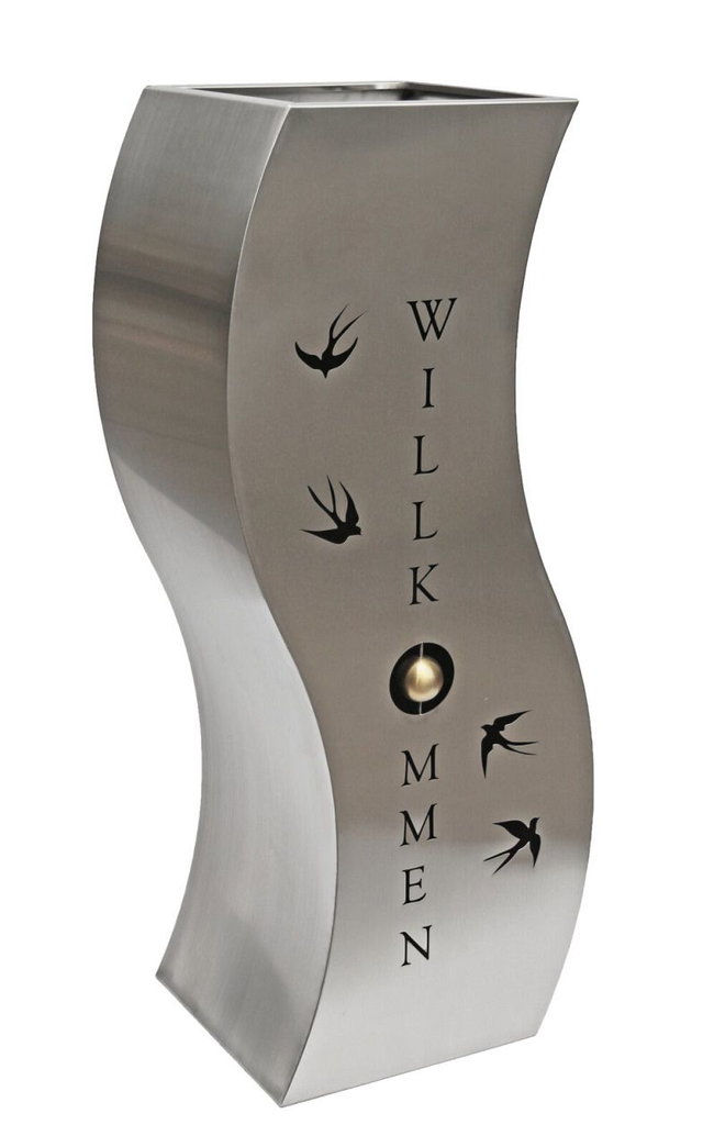 Pflanzsäule SCHWALBE, Edelstahl geschwungen, Dekosäule HI-345364 Pflanzsäule SCHWALBE, Edelstahl geschwungen, Dekosäule HI-345364