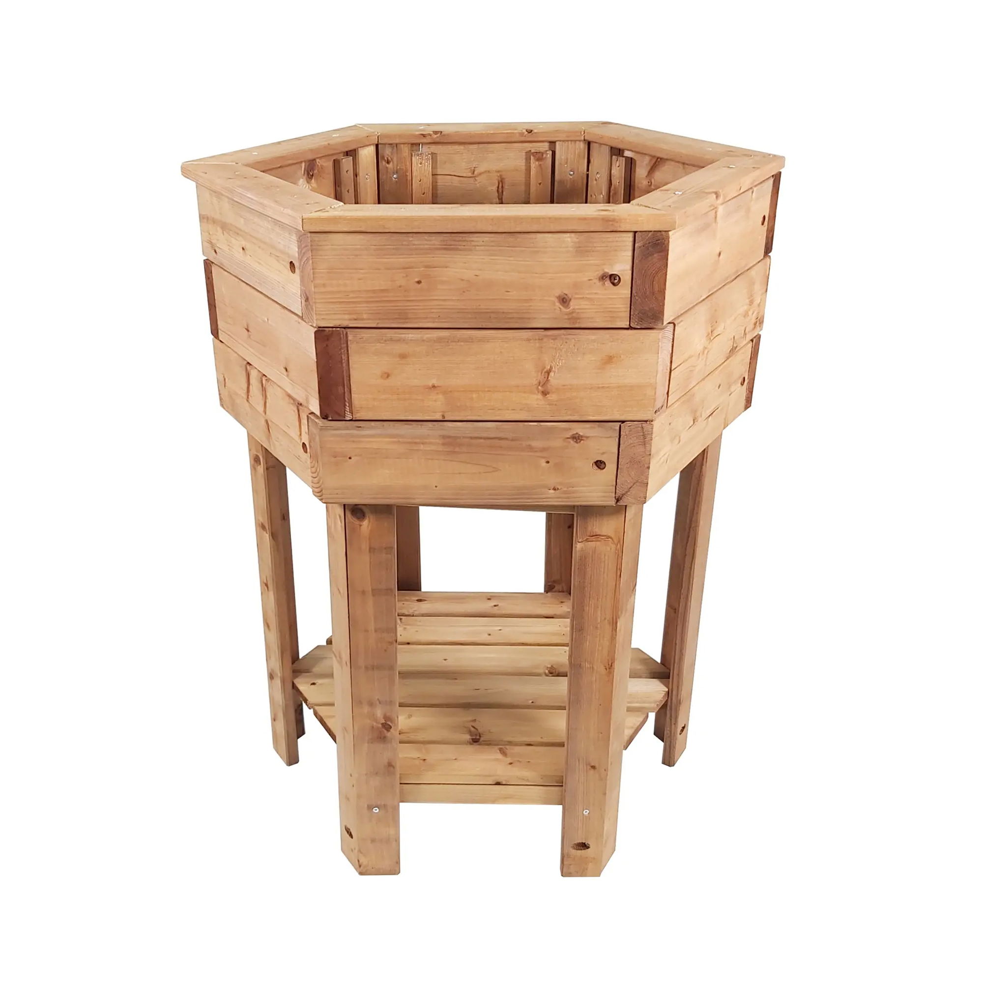 Pflanzkasten aus Holz 6eckig, 80 cm hoch, Blumenkübel mit Füßen, Pflanzgefäß NA115_B Pflanzkasten aus Holz 6eckig, 80 cm hoch, Blumenkübel mit Füßen, Pflanzgefäß NA115_B
