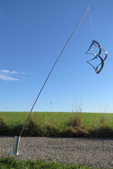 Edelstahl Teleskopstab 3-teilig gesteckt ca. 285 cm Gesamtlänge OWRSN8